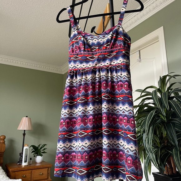 dELiA*s Tribal Pattern Flare Dress - Picture 1 of 3